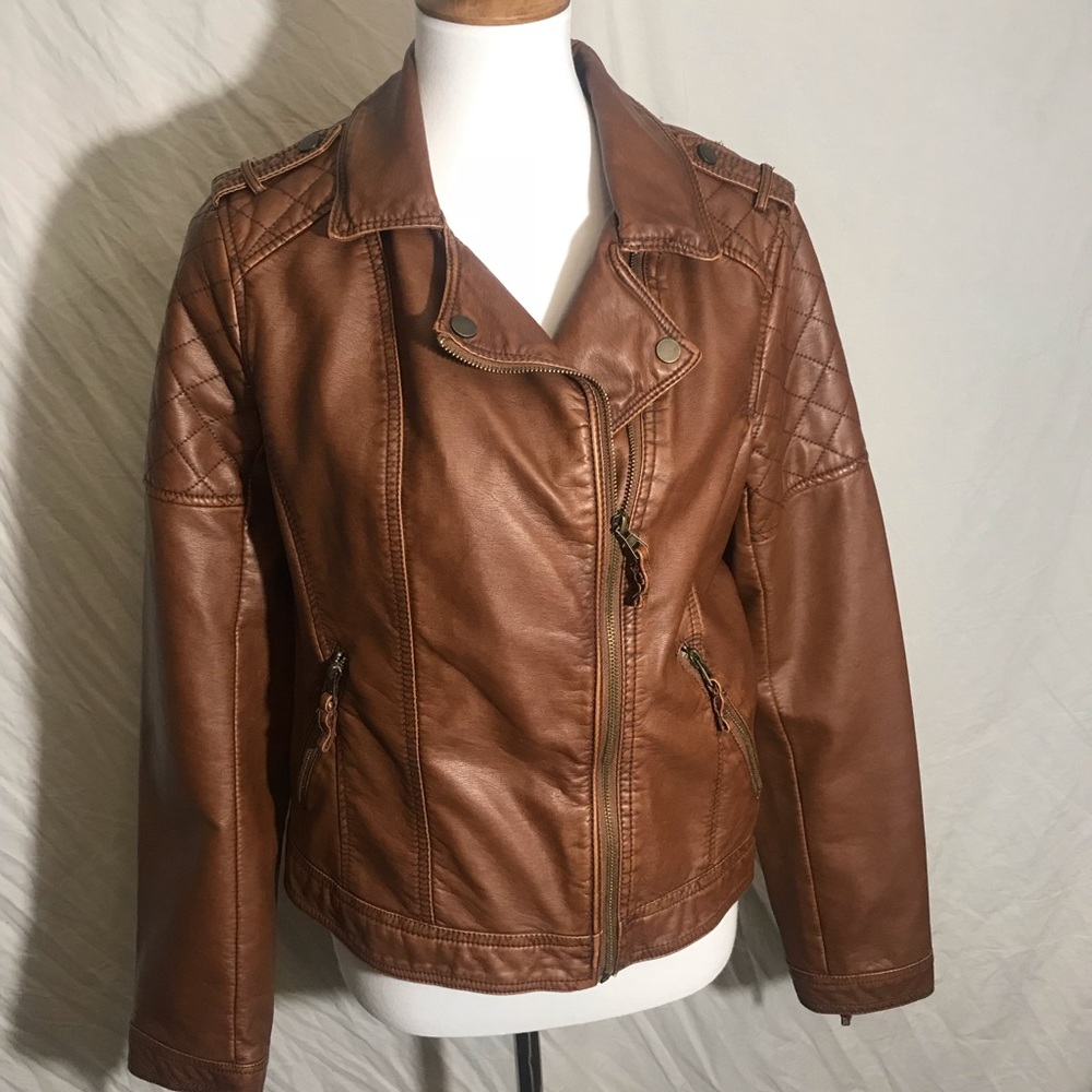 Xhilaration faux leather jacket size Large